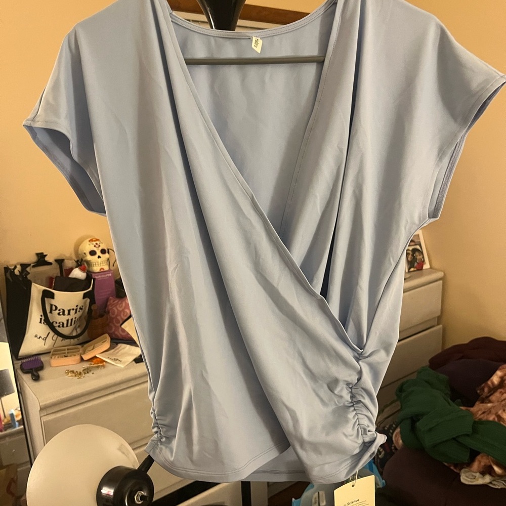 Halara new with tags light blue top NWT